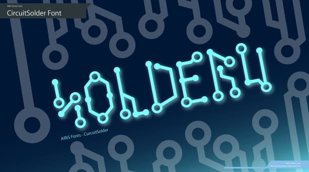 電子回路風 フリーフォント集 CircuitSolder シリーズ